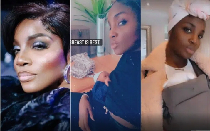 Breast is best”, Seyi Shay shares adorable breastfeeding 