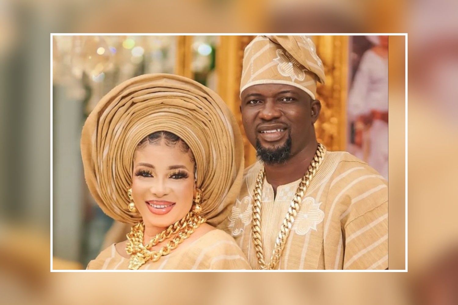 Actress Lizzy Anjorin and her husband