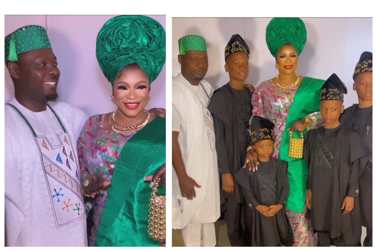 Invest in gold or land not fabric” Netizens drag Desola Afod as she reveals the cost of her 40th birthday outfit