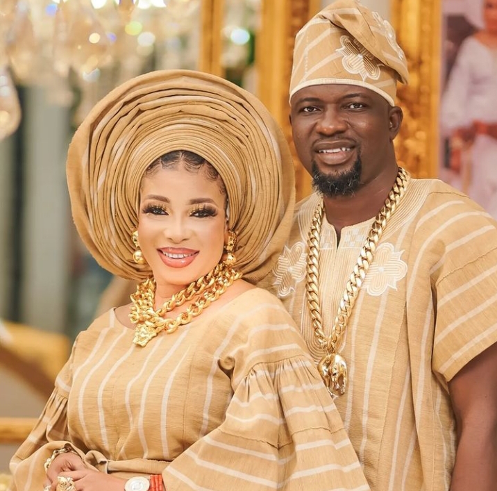 Actress Lizzy Anjorin and her husband