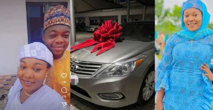 Comedian Cute Abiola Buys A Brand New Multi-Million Naira Car For His Wife, Khudra Mosunmola