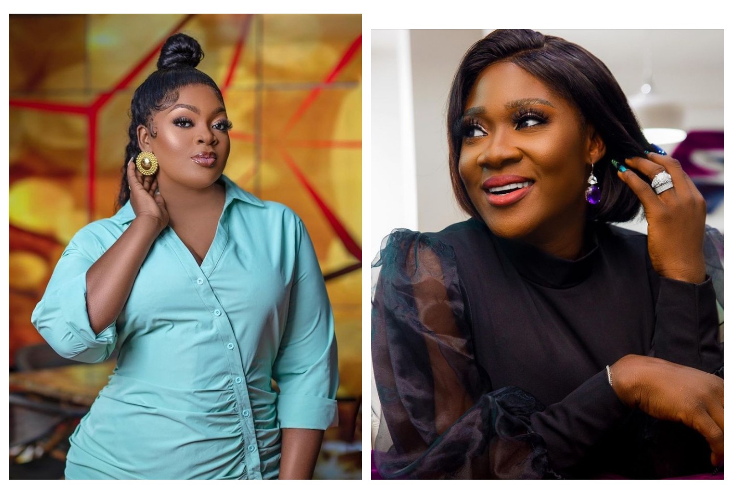 This version of me doesn’t gossip” Mercy Johnson reacts as Eniola Badmus throws shade