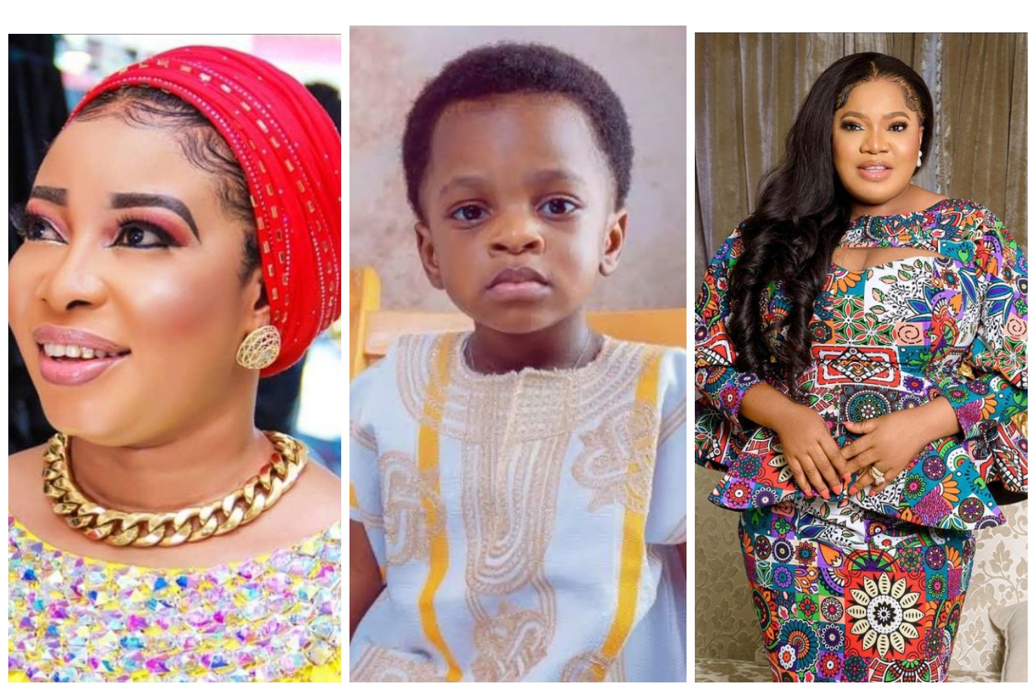 Reactions as Actress Lizzy Anjorin celebrates Toyin Abraham’s son on his birthday