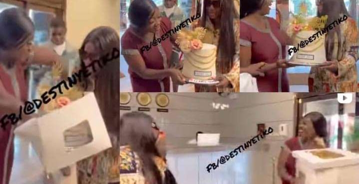 Mercy Johnson brings Destiny Etiko to tears as she surprises her in grand style (Video)