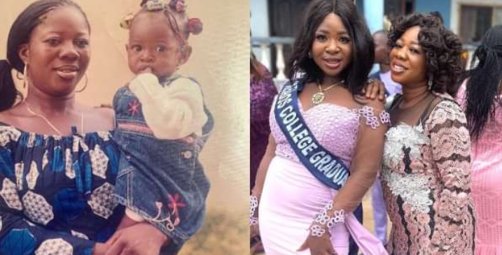 “The young shall grow”- Reactions as Esther Kale shares throwback photo of herself and daughter