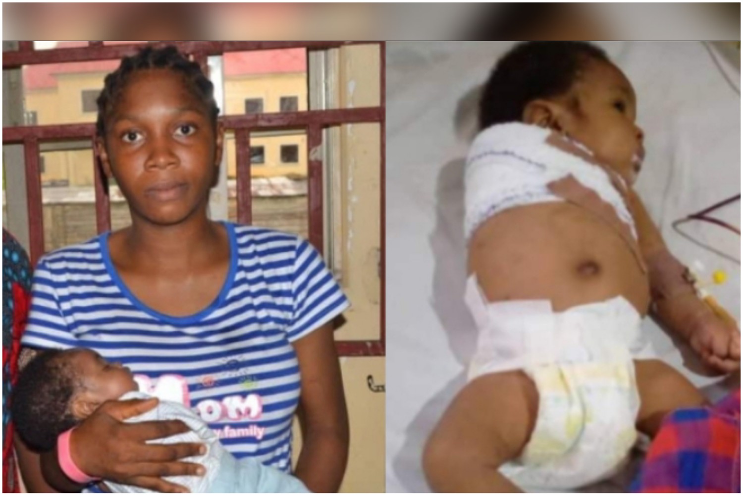 Mother of 2-month old baby whose hand was amputated after assault by his Father assaulted him for disturbing his sleep narrates ordeal (Video)