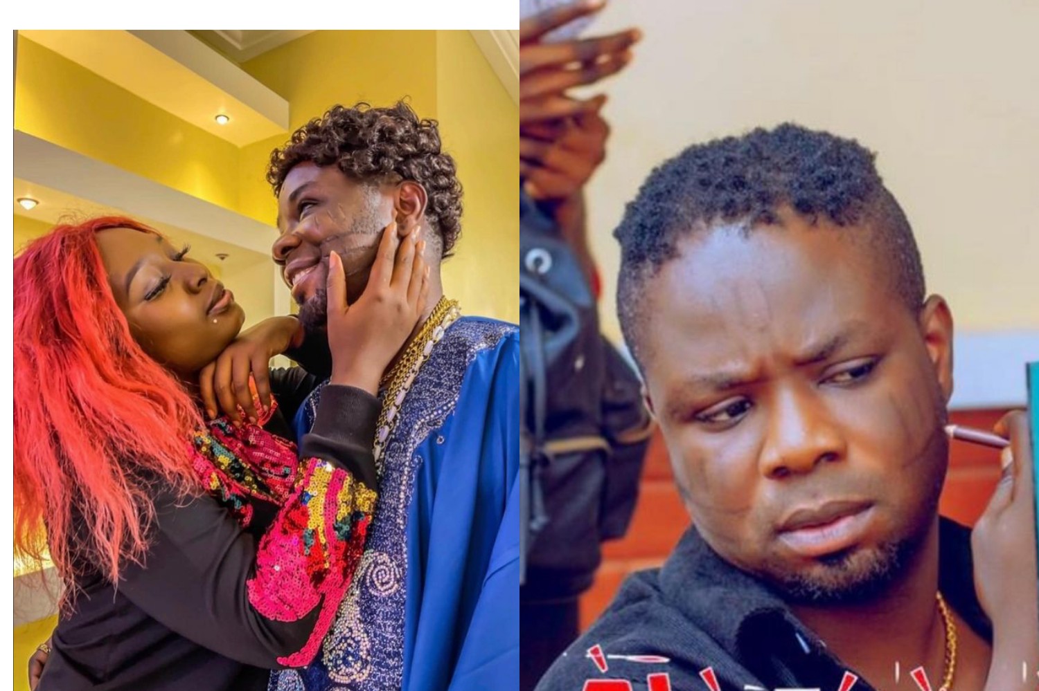 Adebimpe Oyebade Reacts As His Male Colleague, Ibrahim Yekini Shares Love-up Pictures From Movie Set