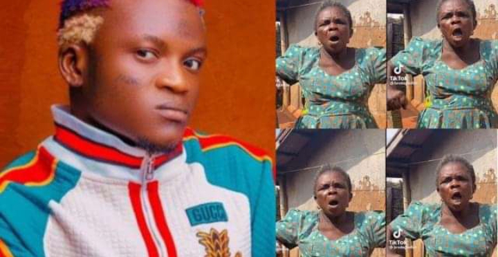 “Wahala” Portable reacts as elderly woman claims to be his mother in viral video