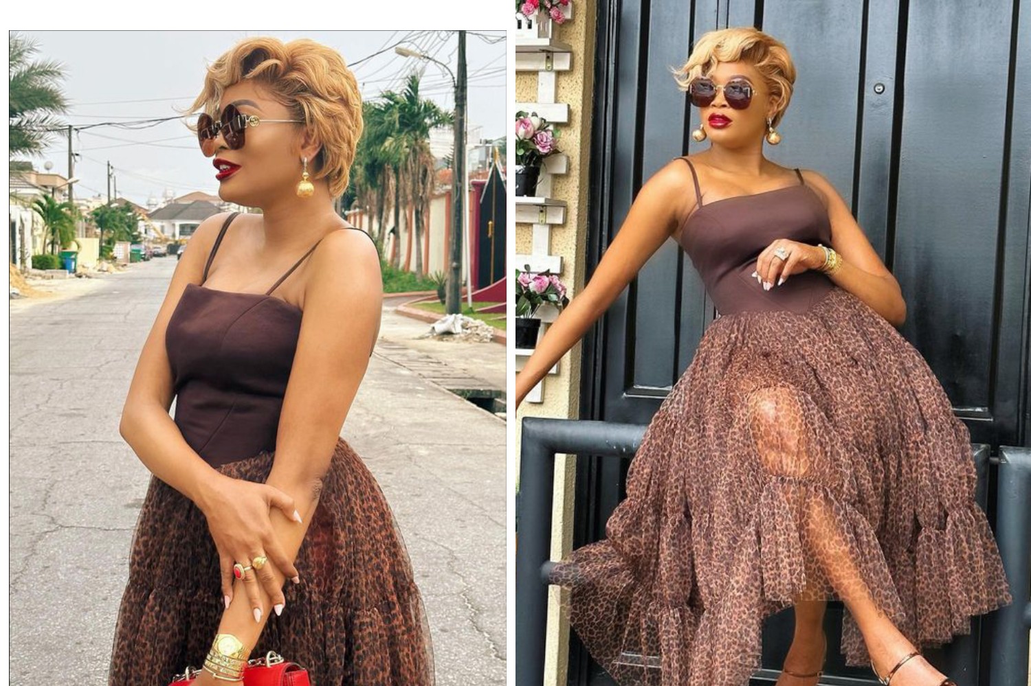 “She is the hotness mother right now” – Fans gush as skit-maker Kiekie announces arrival in Nigeria after birth of baby girl, shares stunning photos