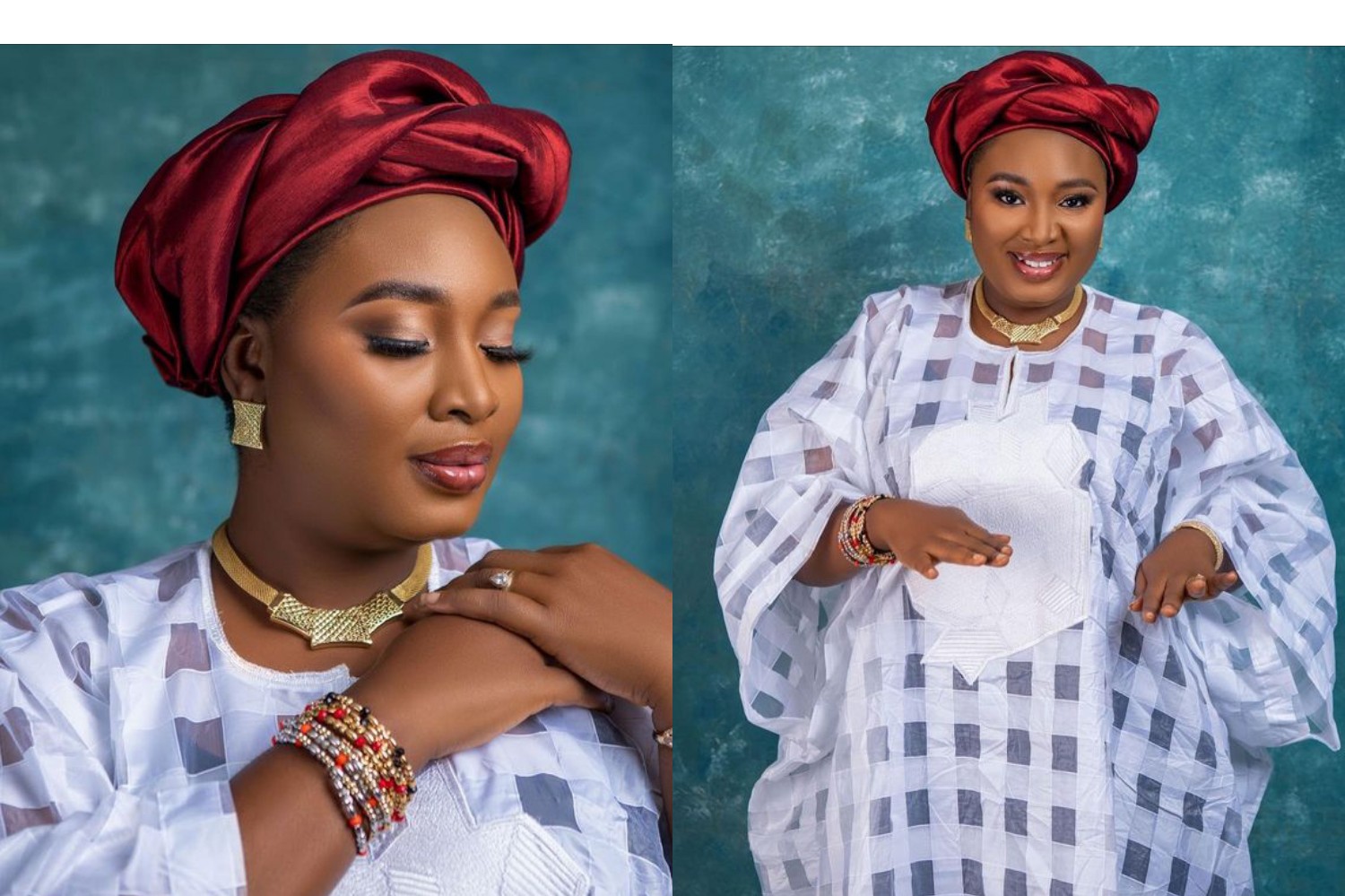 Fans Compliment Adebimpe Adedimeji's Beauty As She Stuns Lovely In Her New Bubu Gown