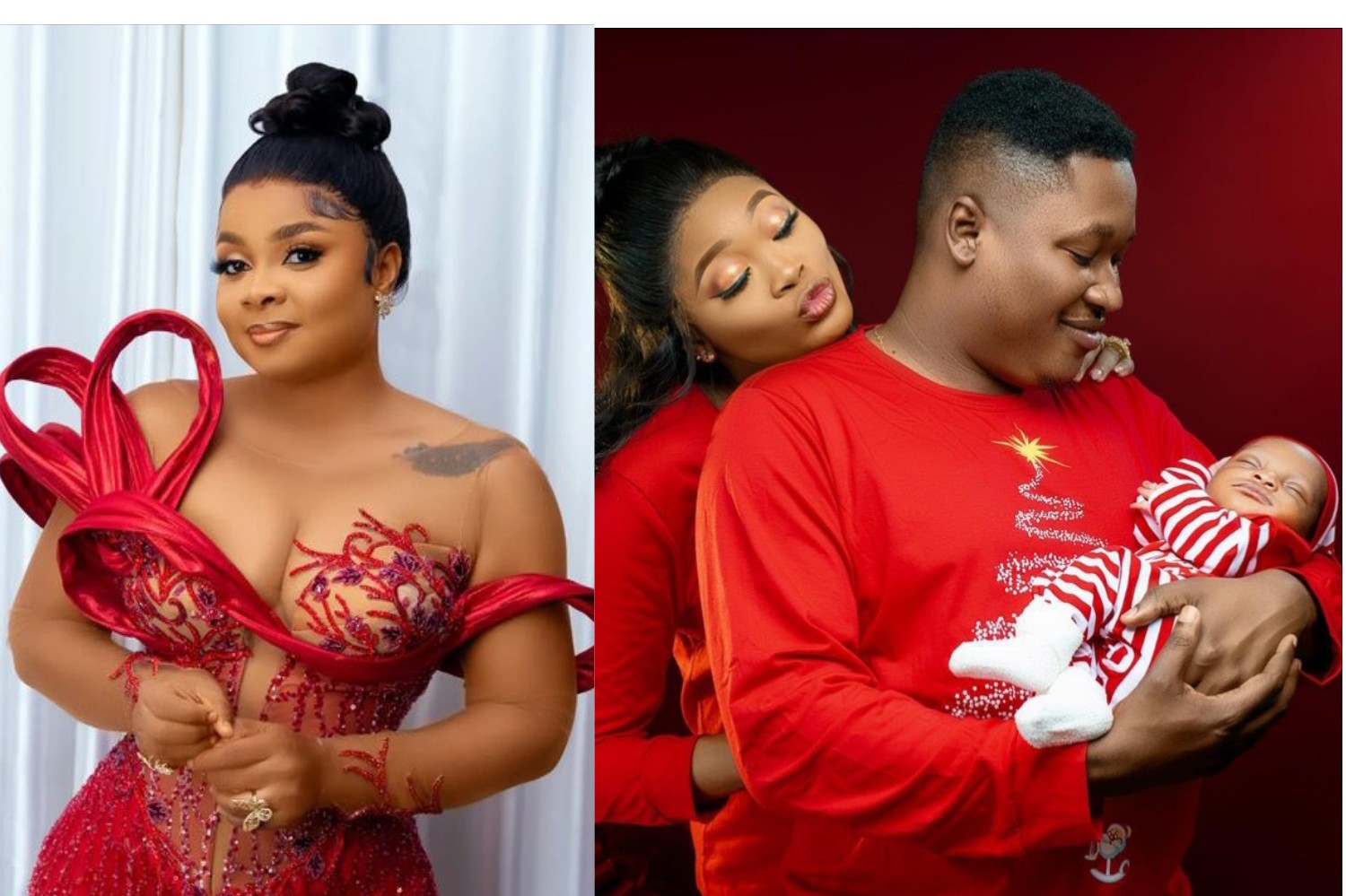 “Baby Fit you oo” – Reactions As Actress Bimbo Ademoye visits Kiekie’s house, shares fun moments with Comedian and her new baby (Video)