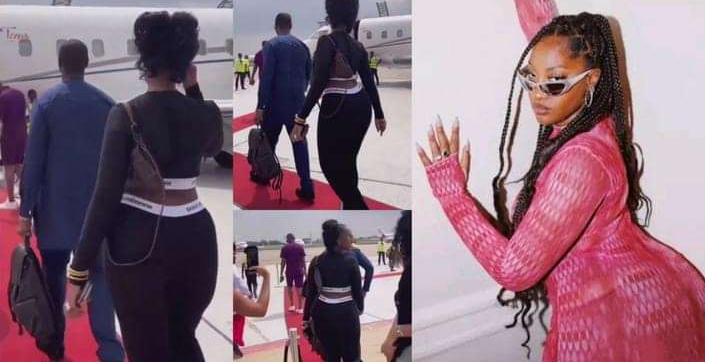 “It’s her catwalk for me”: Tems causes stir as she jets out in style for Abuja concert —VIDEO